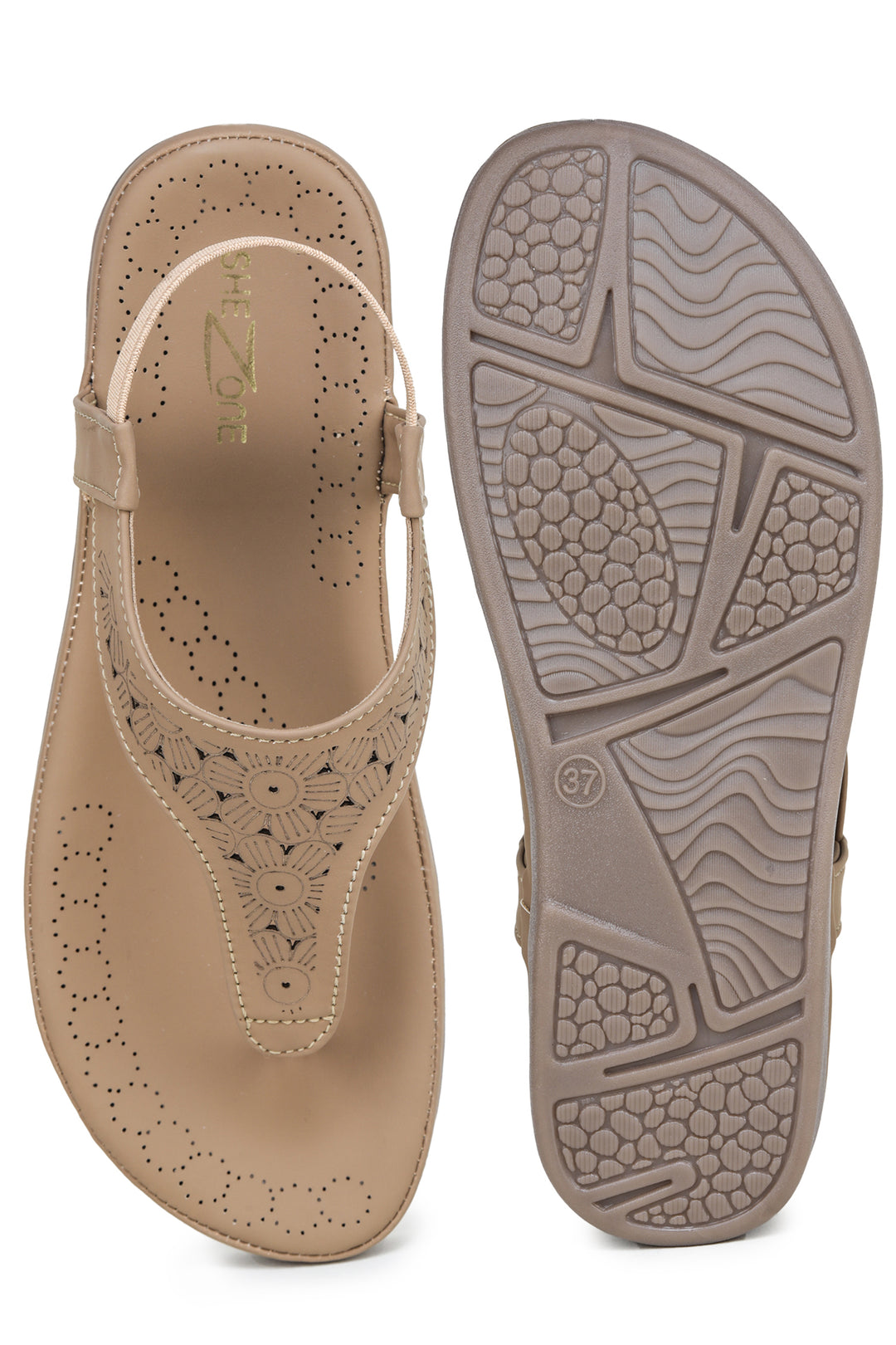 Shezone Beige Women Flats