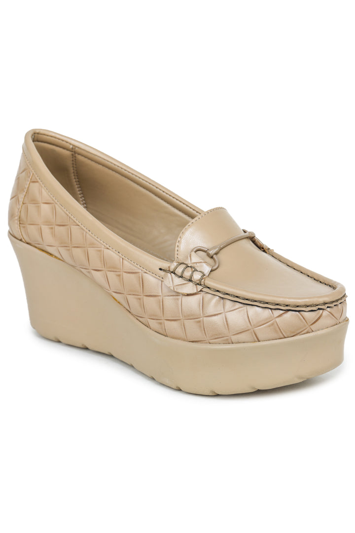 Shezone Beige Women Loafers
