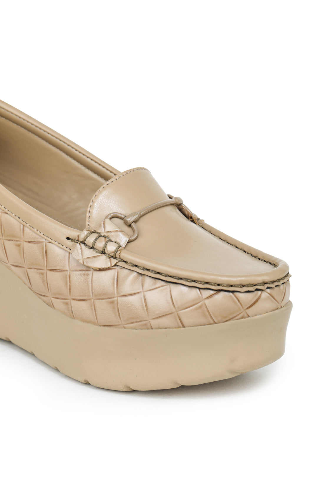 Shezone Beige Women Loafers