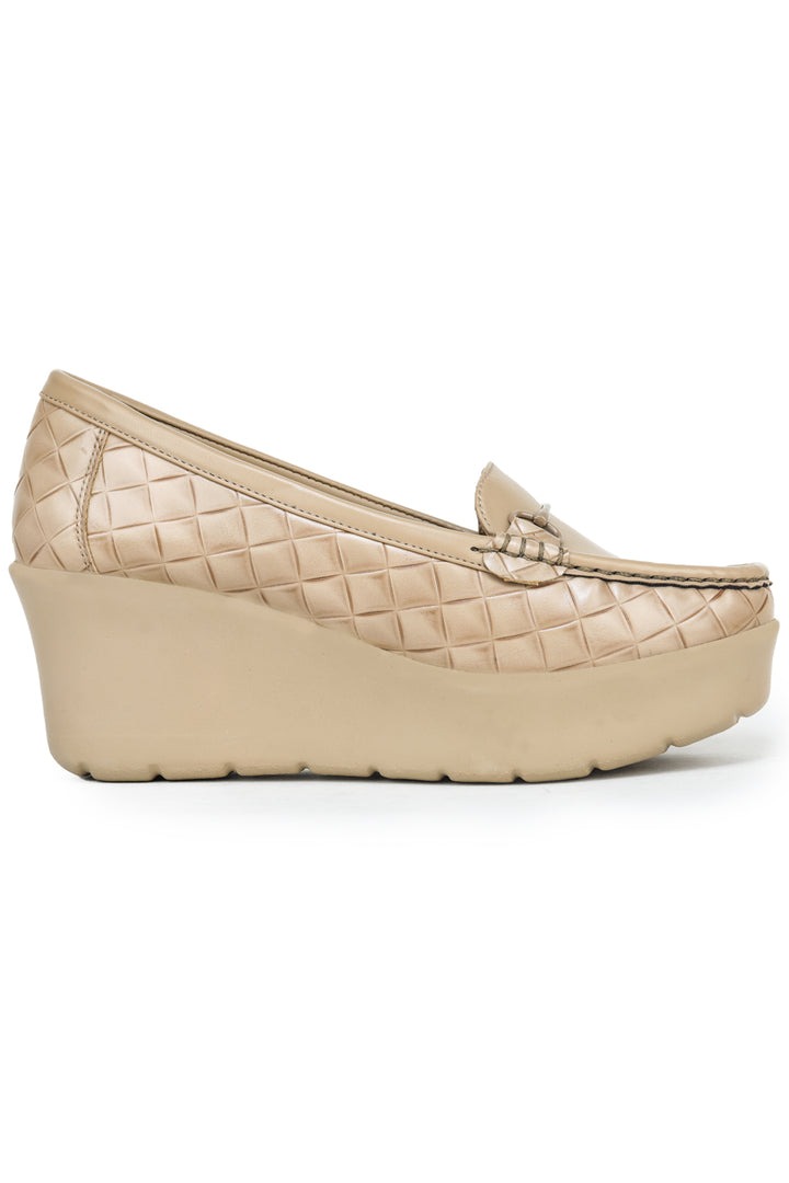 Shezone Beige Women Loafers