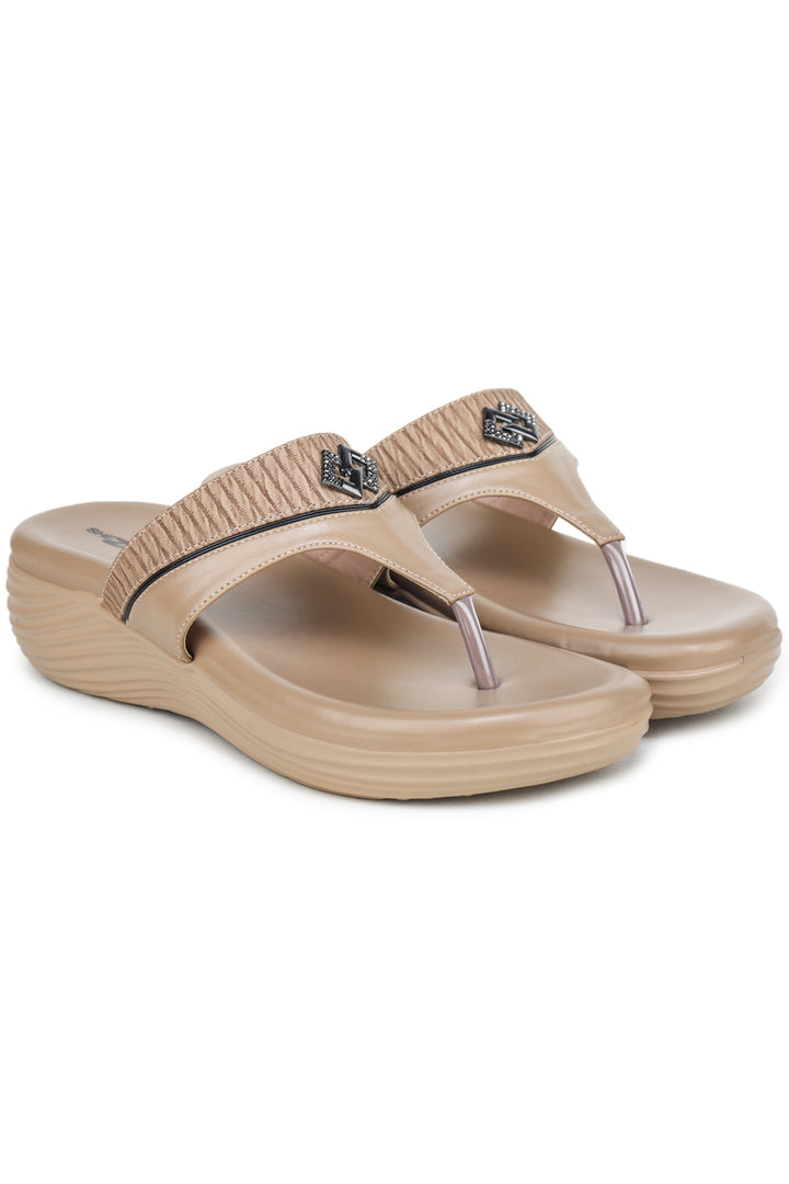 Shezone Beige Women Heels