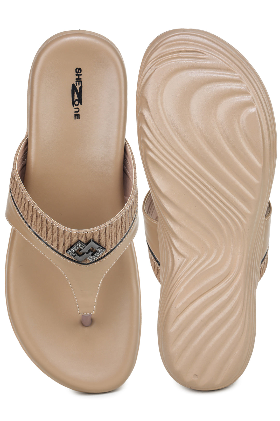 Shezone Beige Women Heels