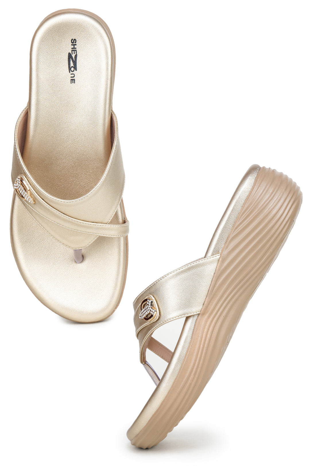 Shezone Golden Women Heels