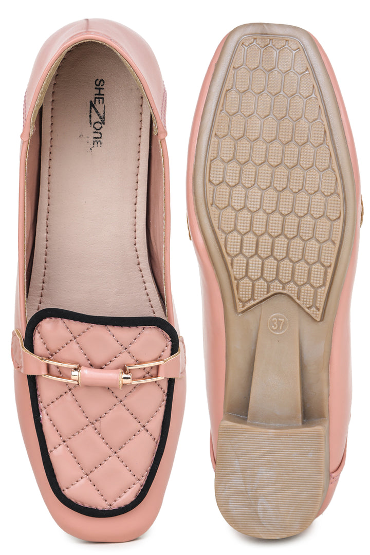 Shezone Peach Women Loafers