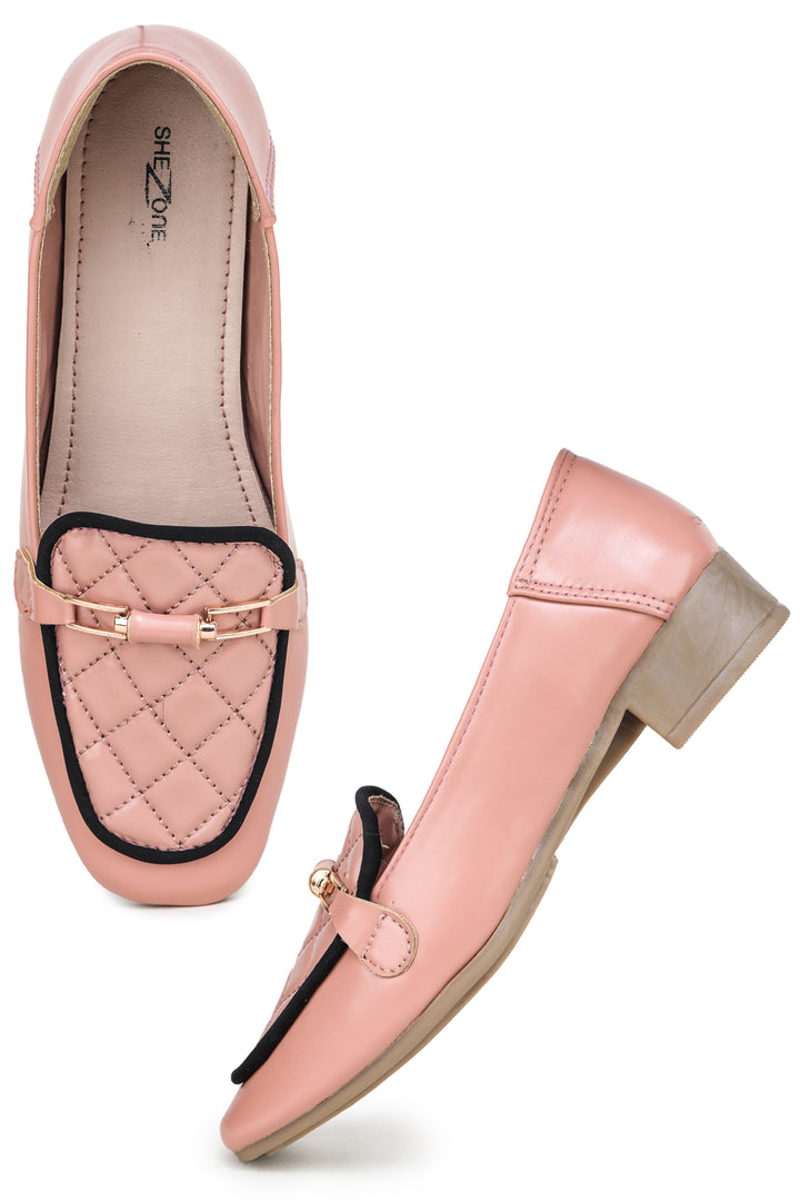 Shezone Peach Women Loafers