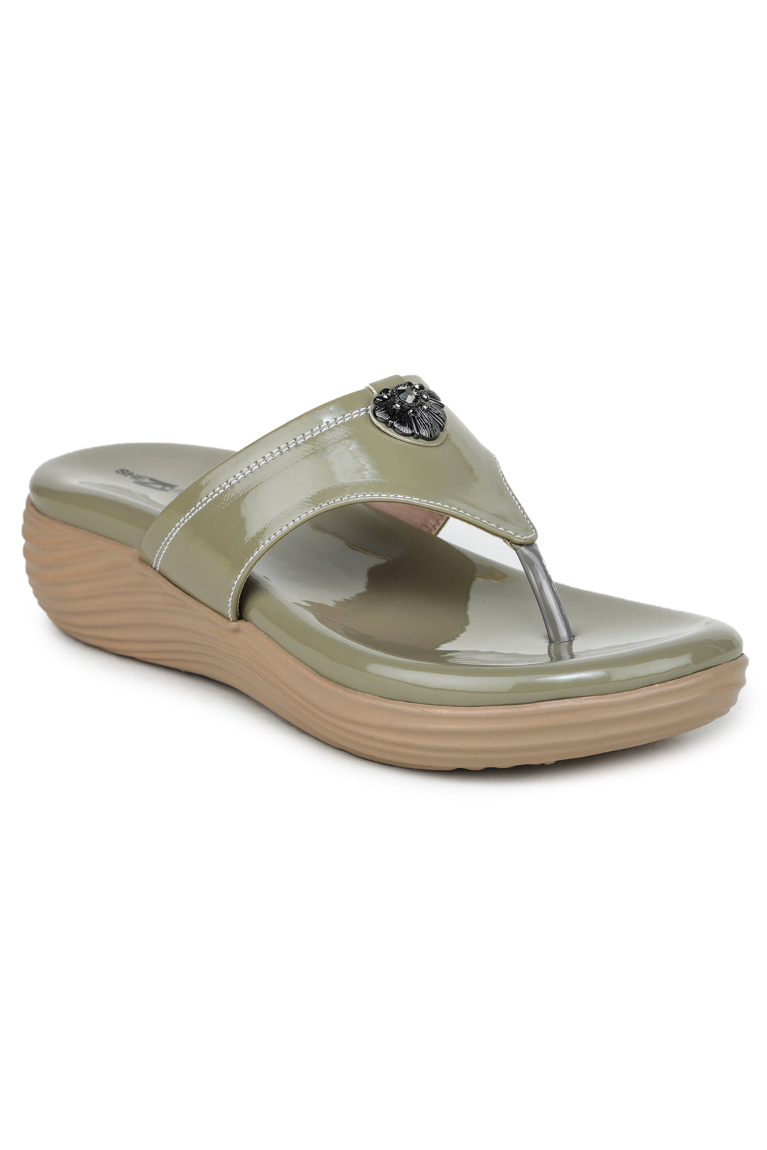 Shezone Green Women Heels