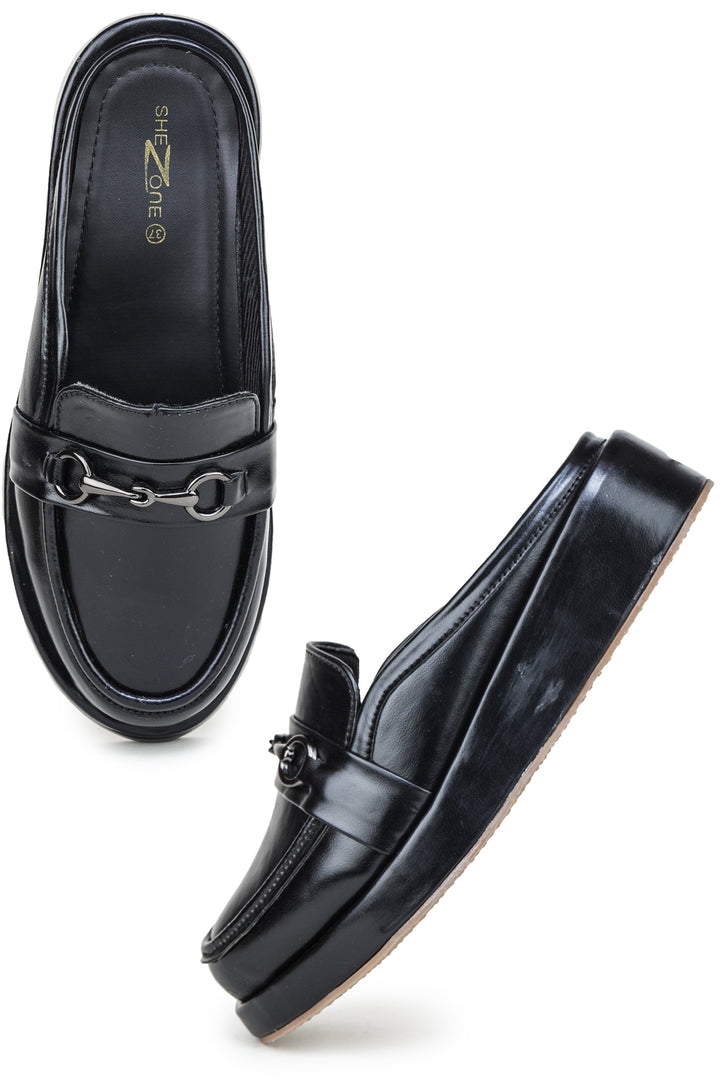 Shezone Black Women Loafers