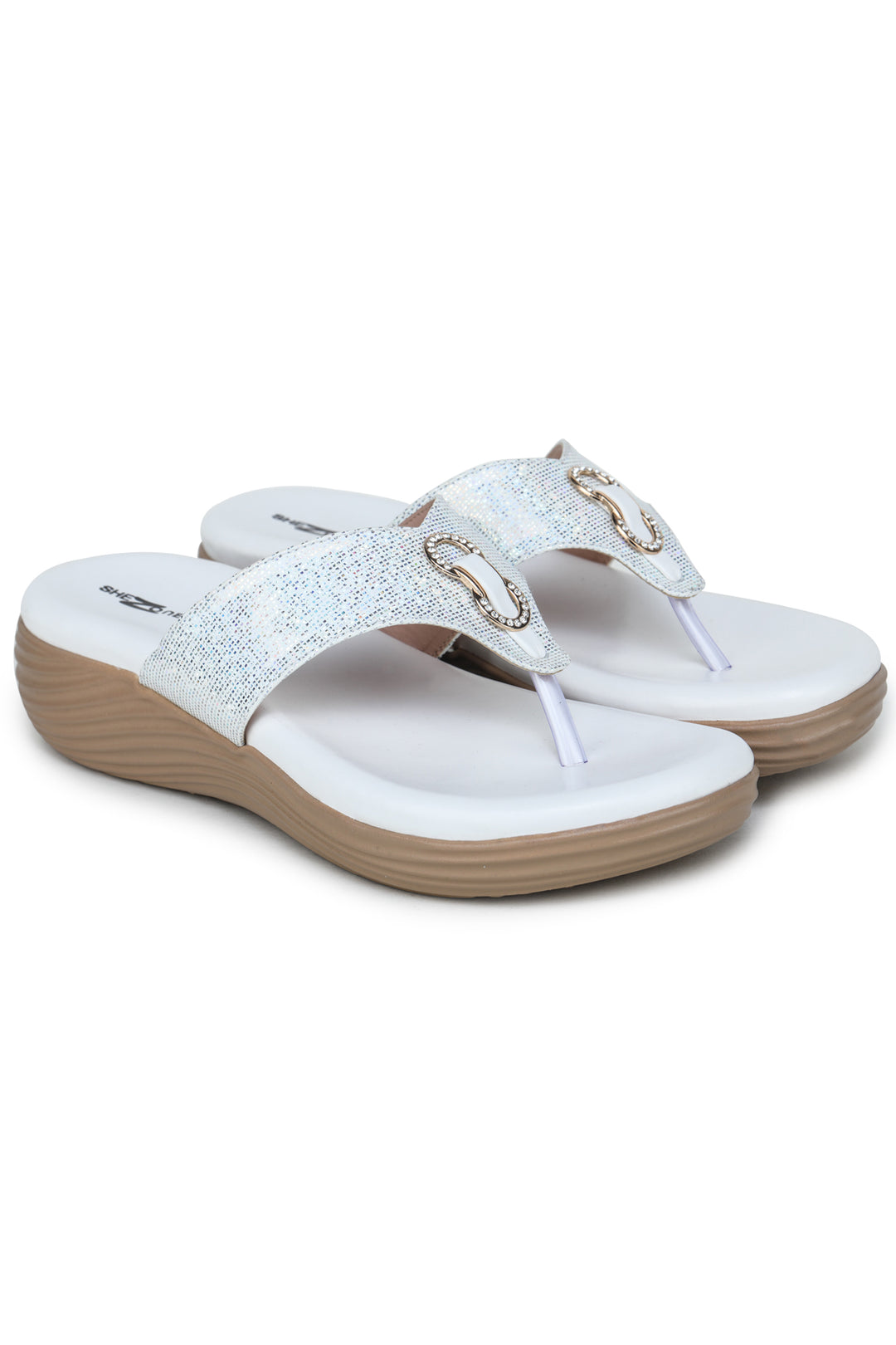 Shezone White Women Heels