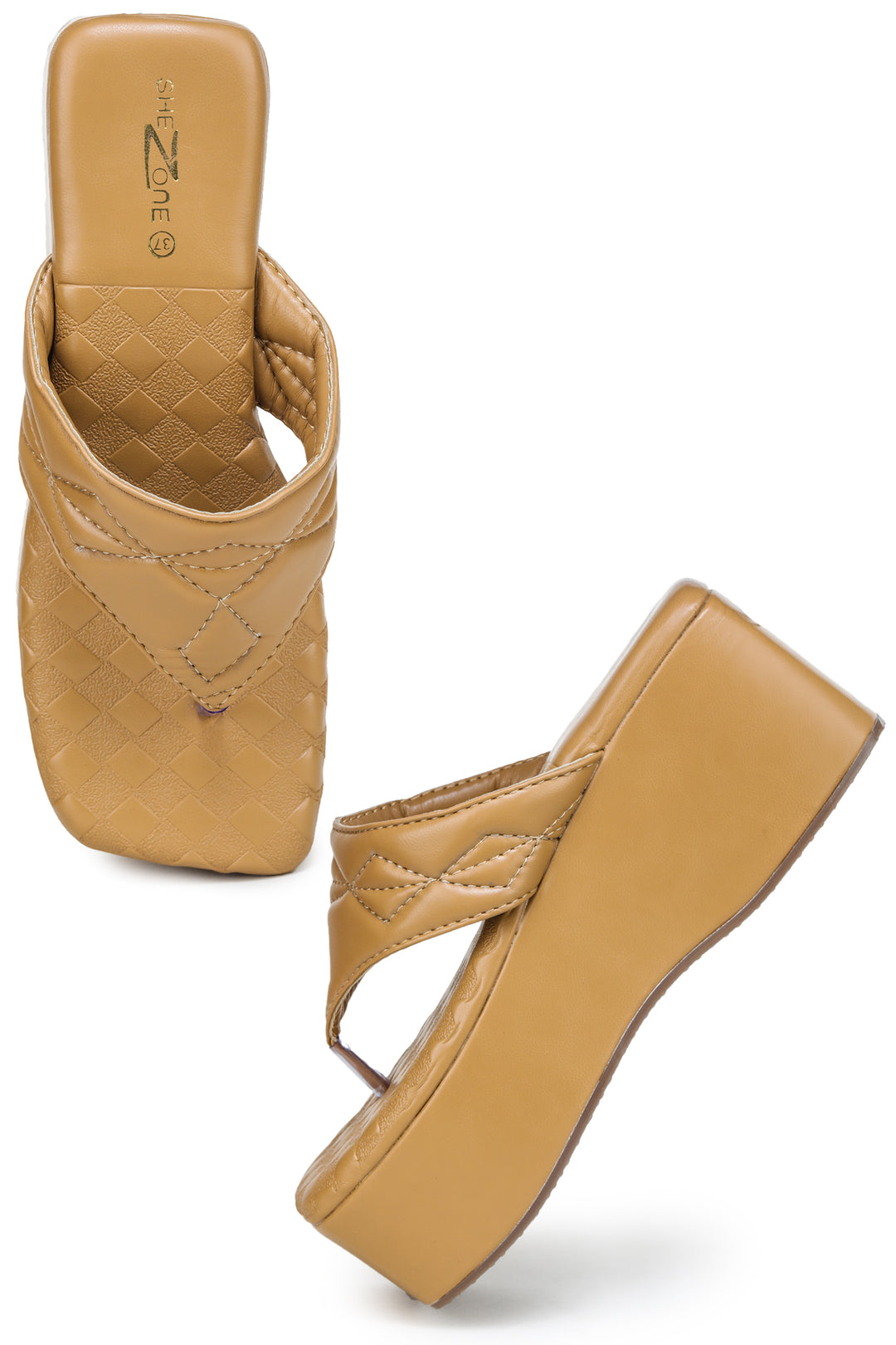 Shezone Mustard Women Heels