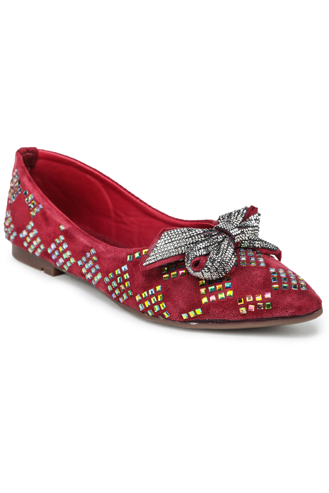 Shezone Maroon Women Flats