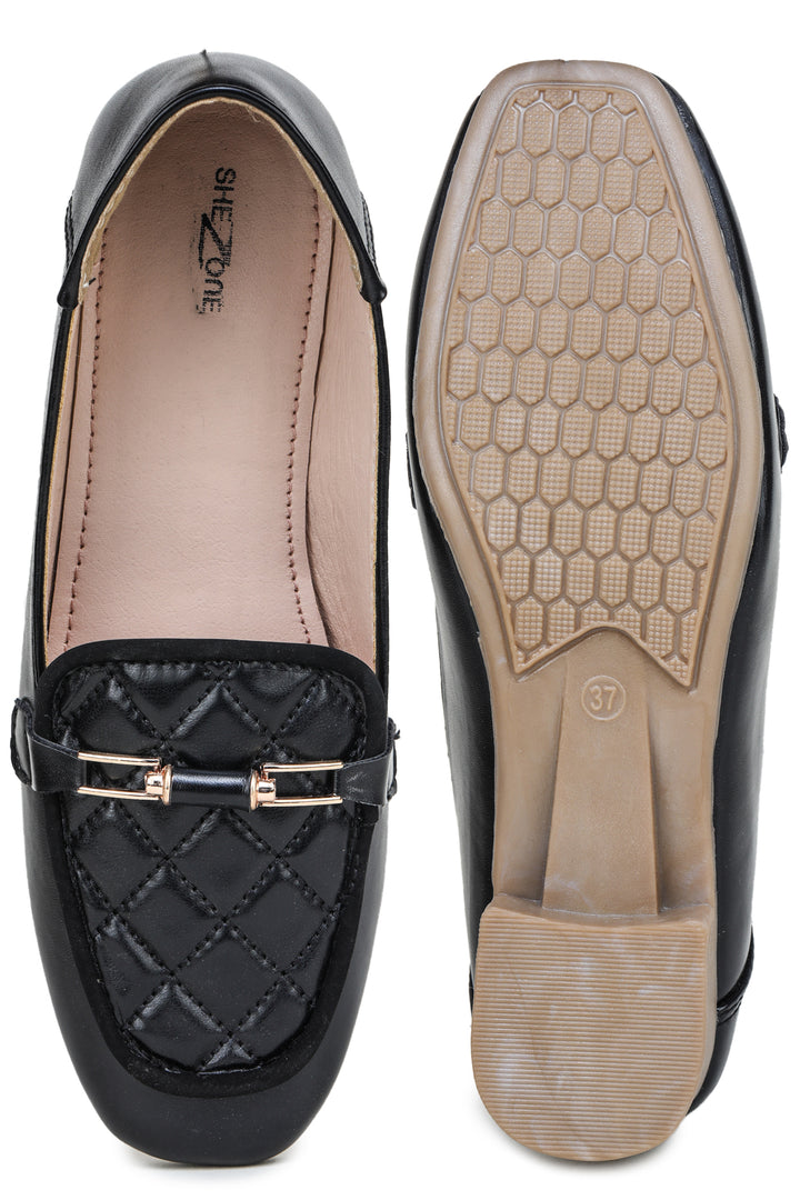 Shezone Black Women Loafers