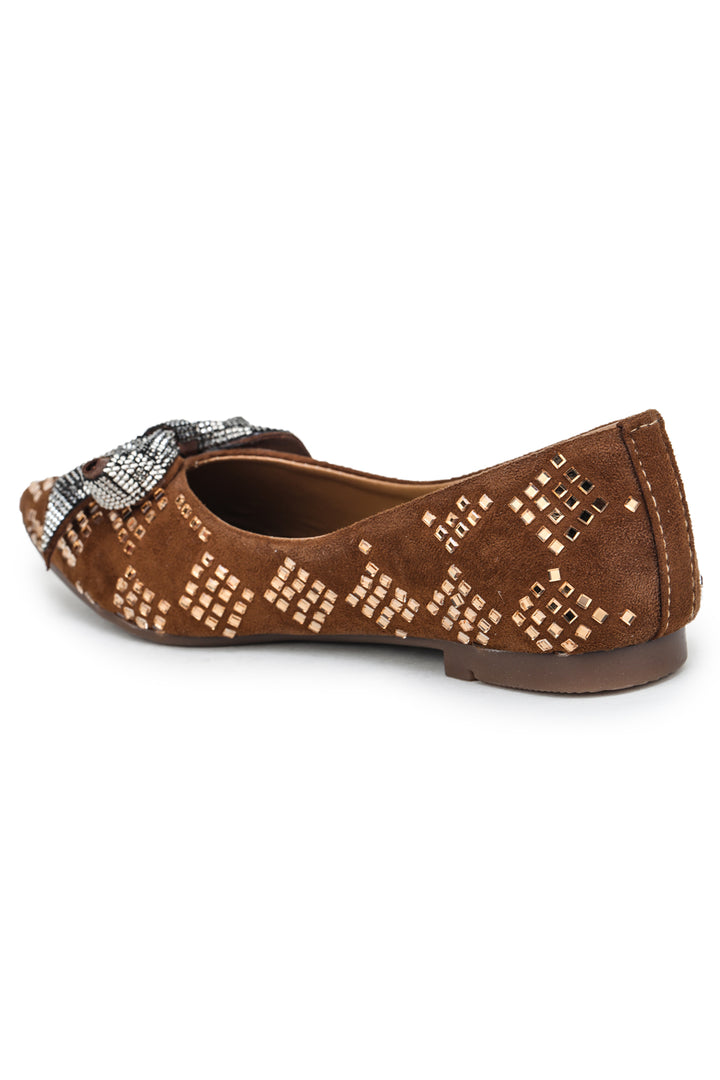 Shezone Tan Women Flats