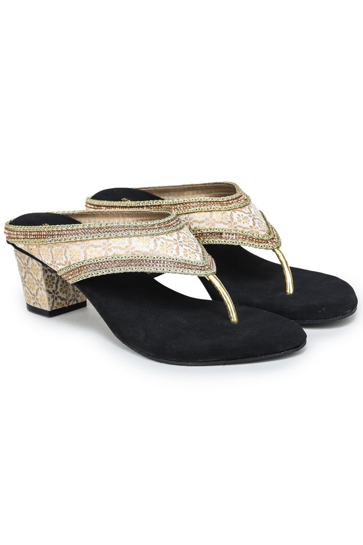 Shezone Golden Women Heels