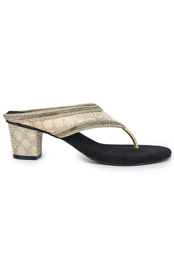 Shezone Golden Women Heels