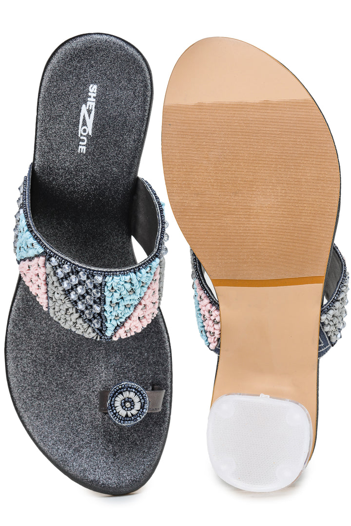 Shezone Grey Women Heels