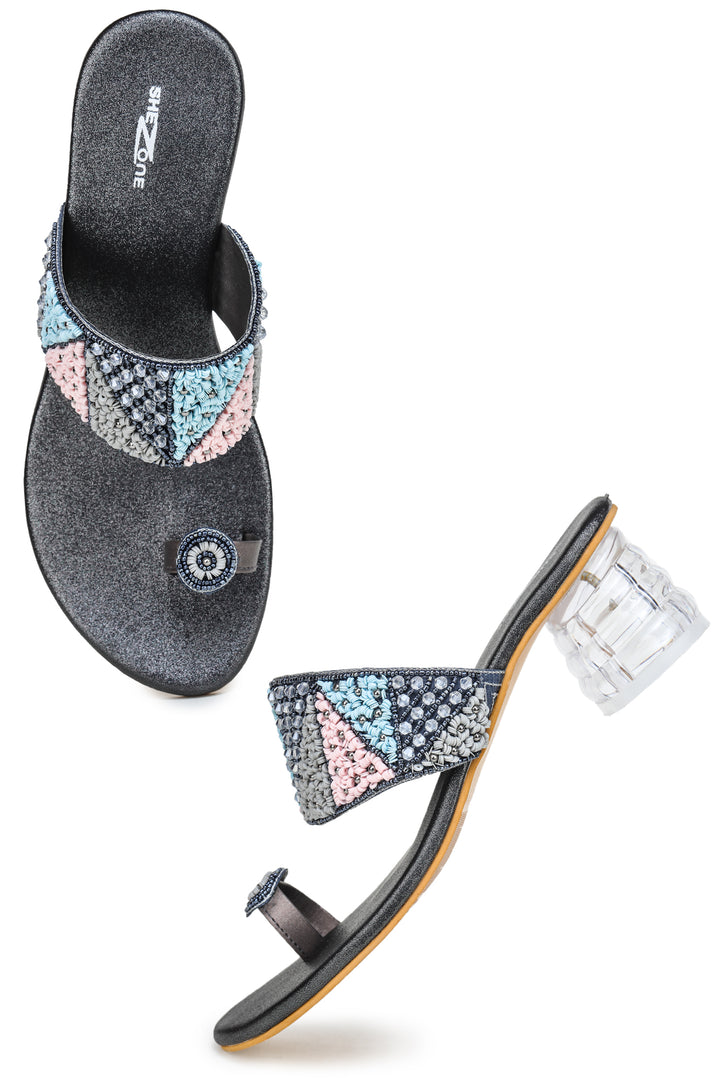 Shezone Grey Women Heels