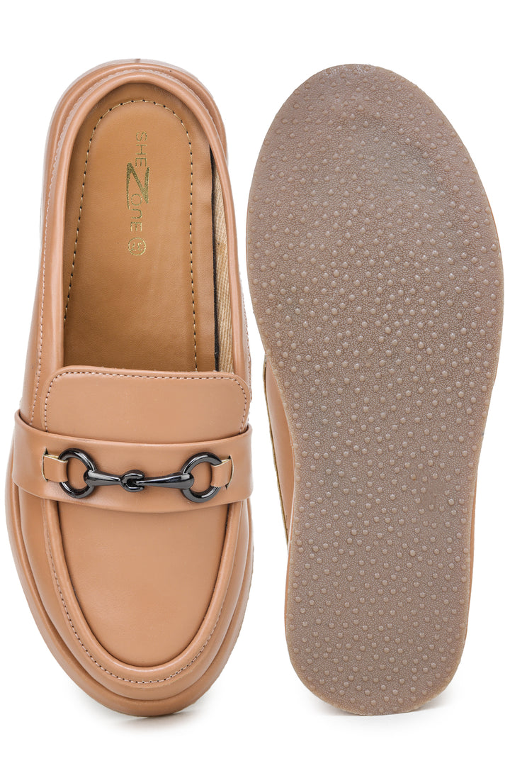 Shezone Beige Women Loafers