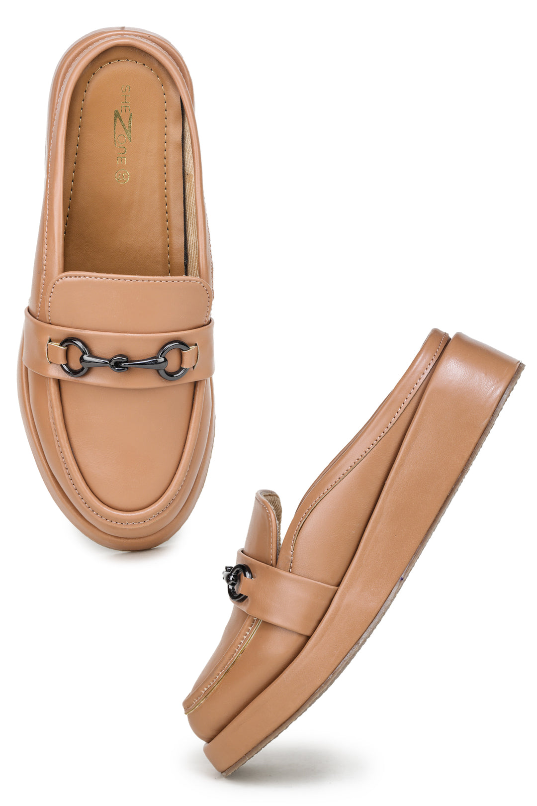Shezone Beige Women Loafers