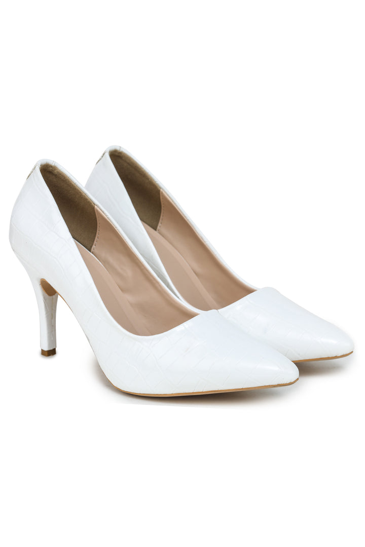 Shezone White Women Heels