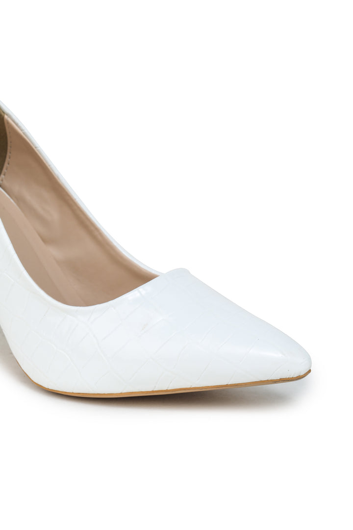 Shezone White Women Heels
