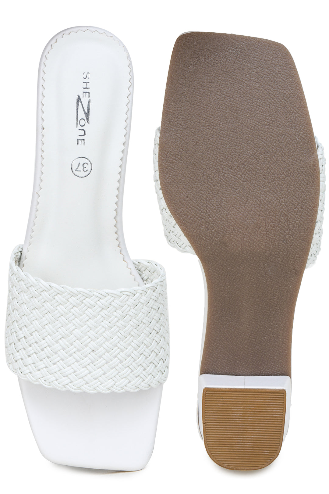 Shezone White Women Heels