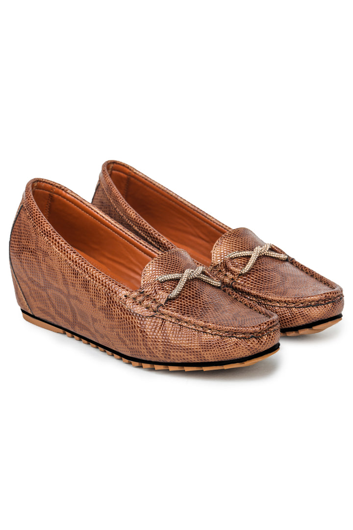 Shezone Tan Women Loafers
