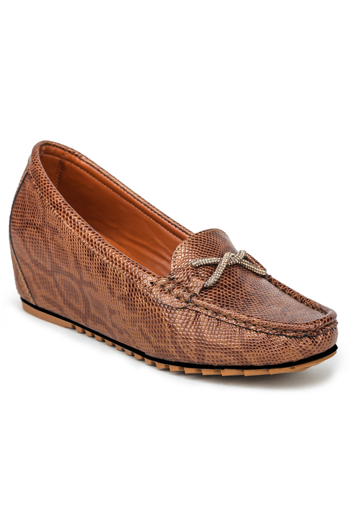 Shezone Tan Women Loafers