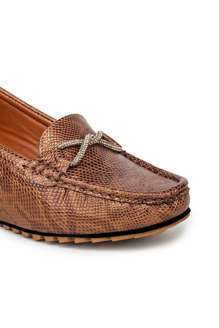 Shezone Tan Women Loafers