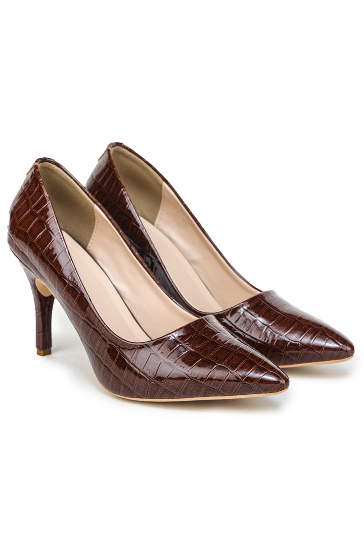Shezone Brown Women Heels