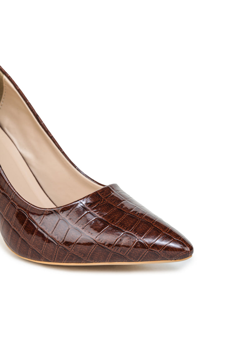 Shezone Brown Women Heels