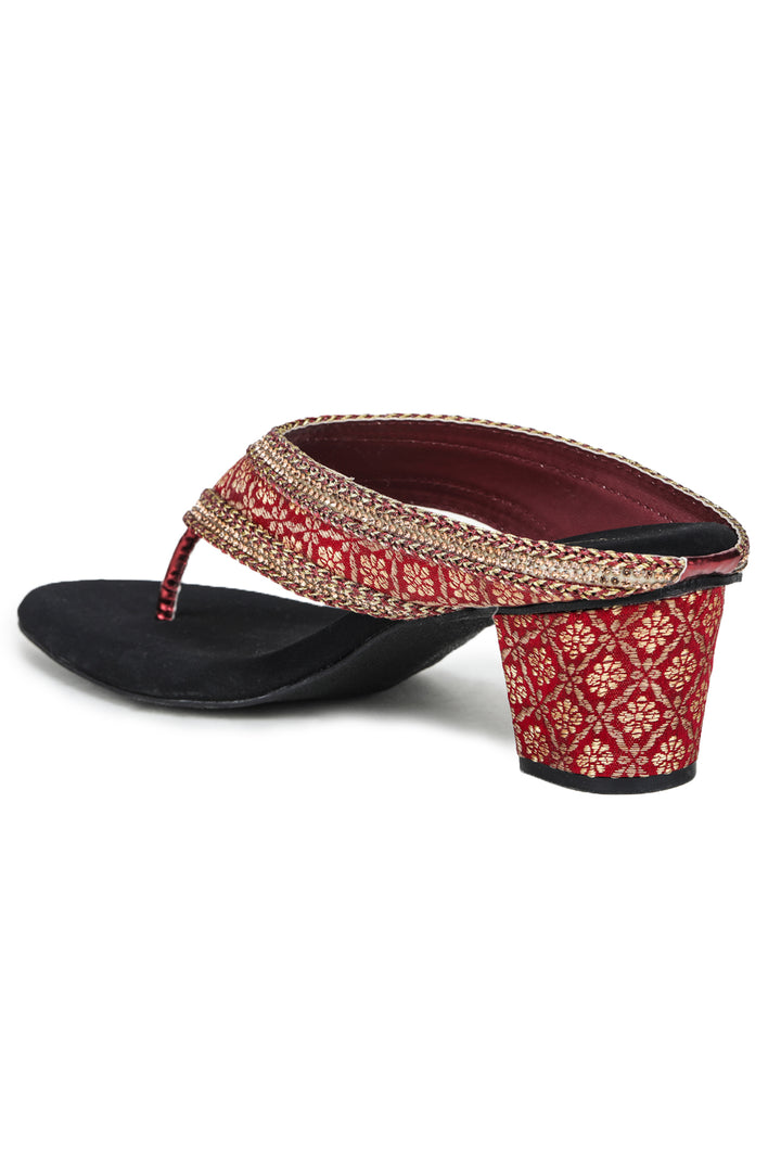 Shezone Maroon Women Heels