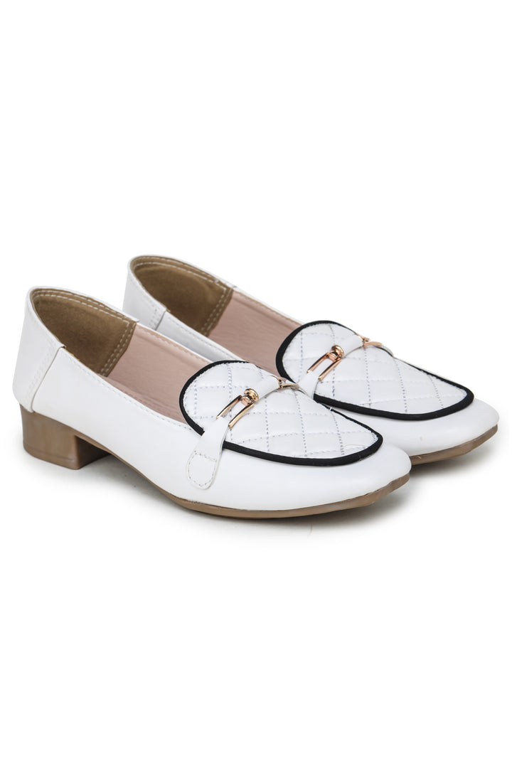 Shezone White Women Loafers