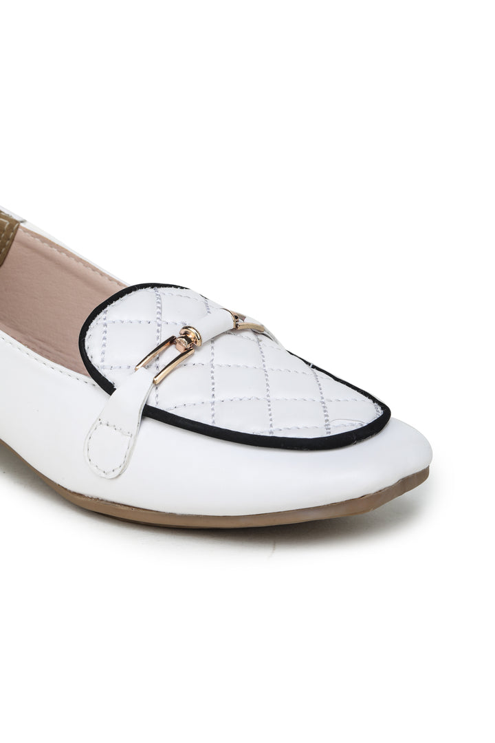 Shezone White Women Loafers