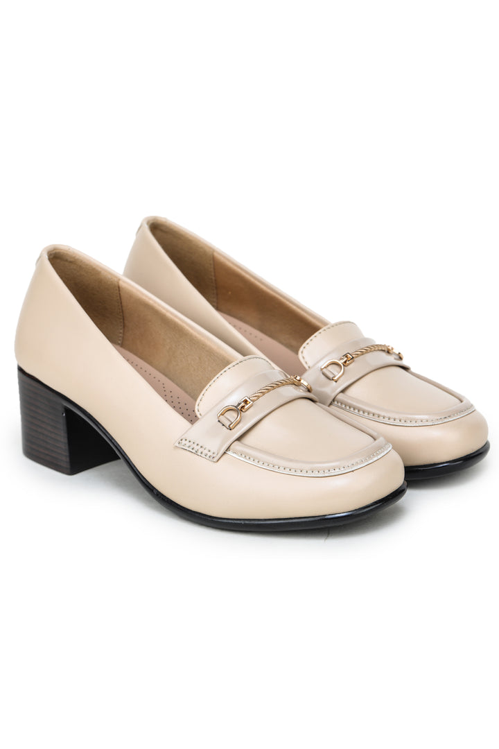 Shezone Cream Women Loafers
