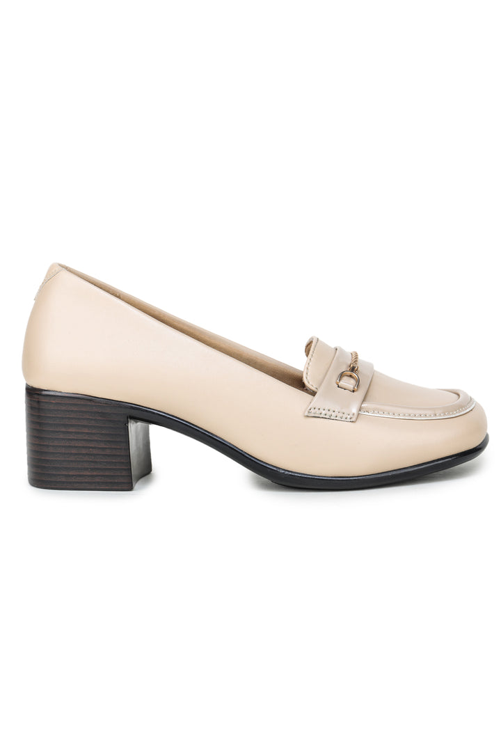 Shezone Cream Women Loafers
