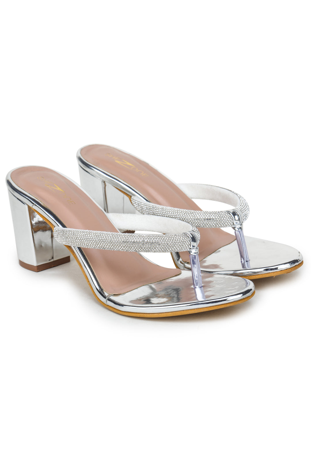 Shezone Silver Women Heels