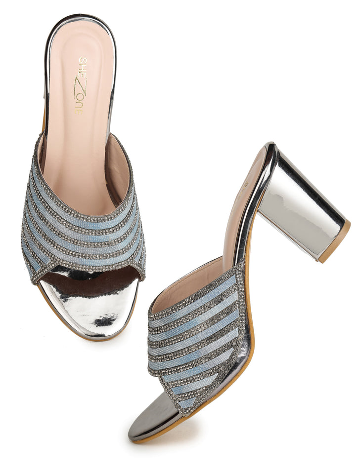 Shezone Grey Women Heels