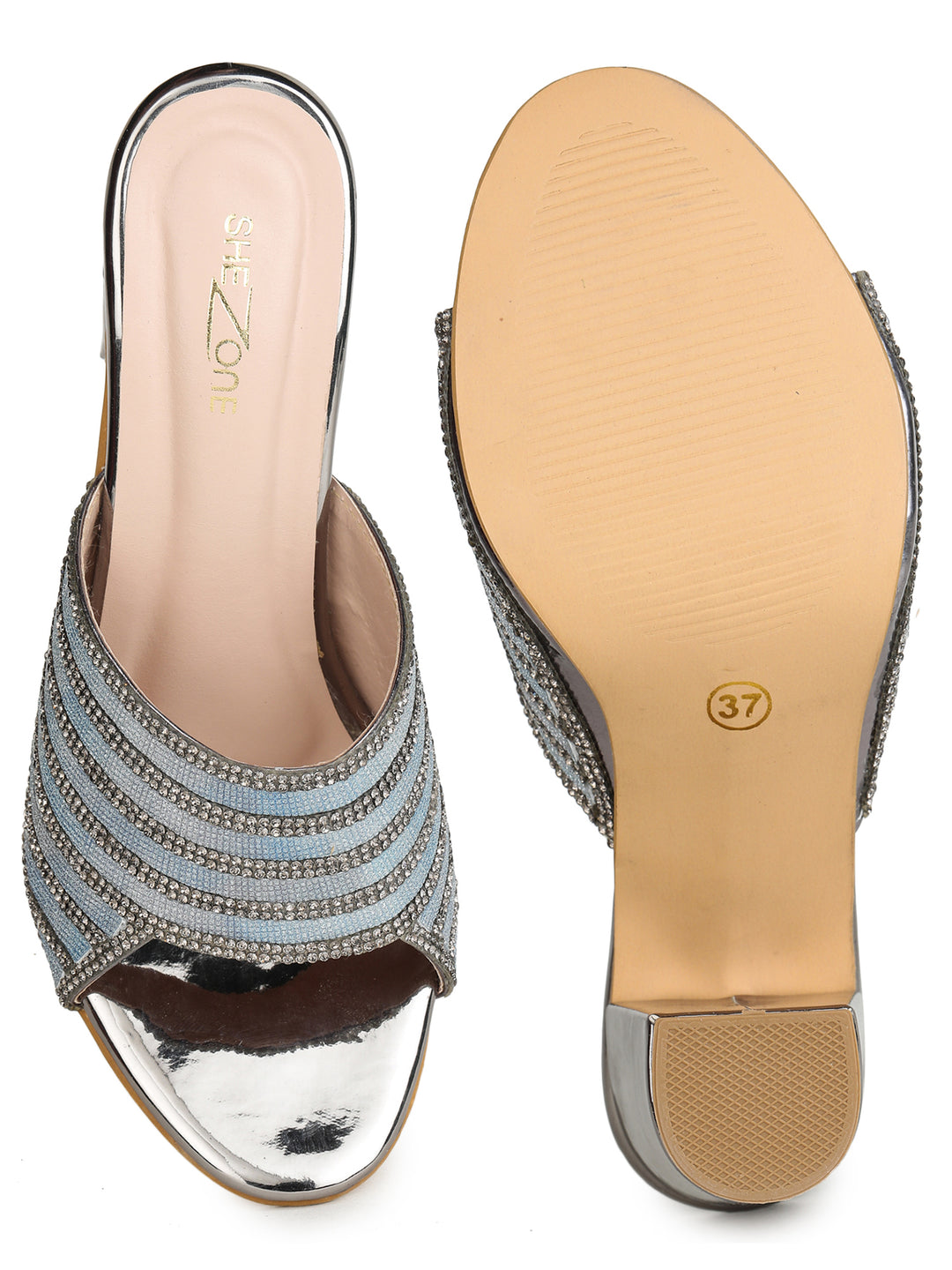 Shezone Grey Women Heels
