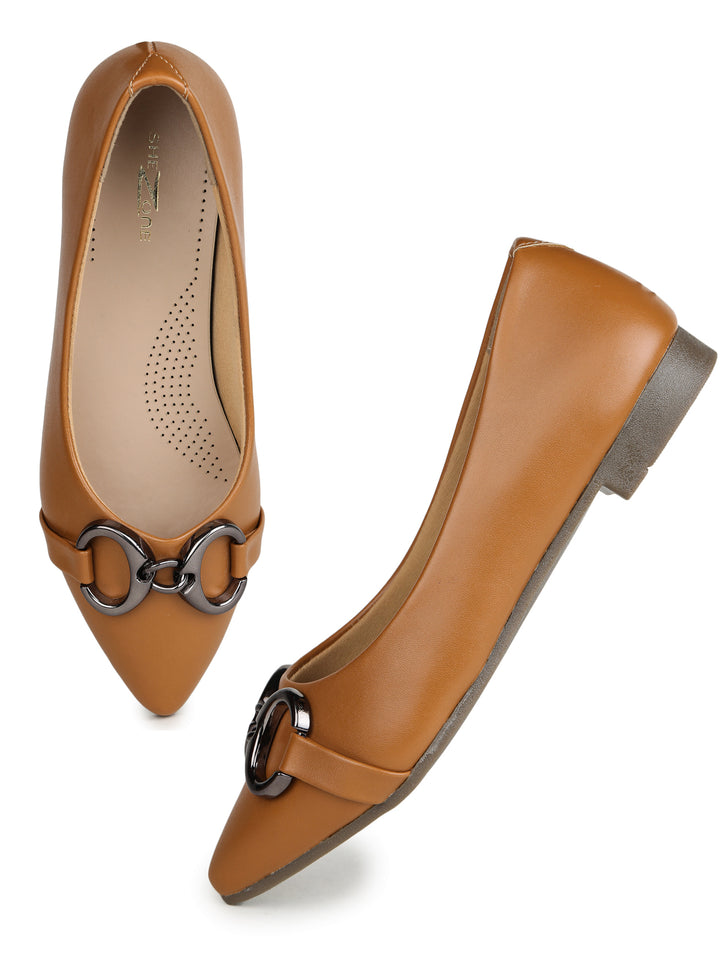 Shezone Camel Women Flats