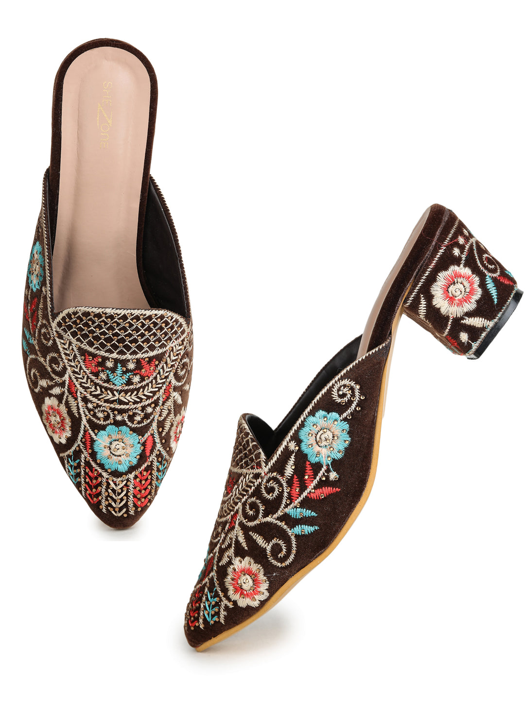Shezone Brown Women Heels
