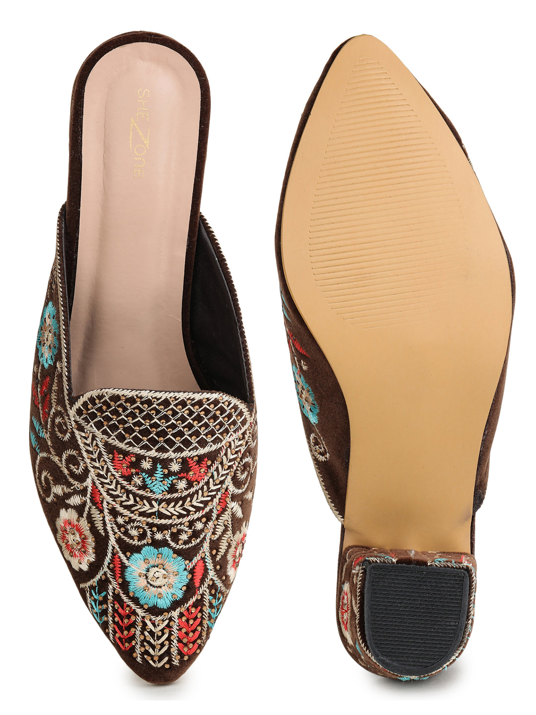 Shezone Brown Women Heels