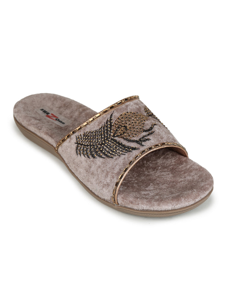 Shezone Beige Women Flats