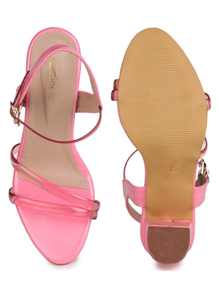 Shezone Pink Women Heels