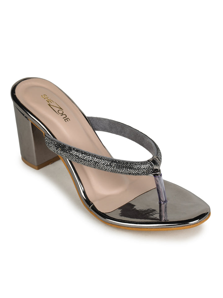 Shezone Grey Women Heels