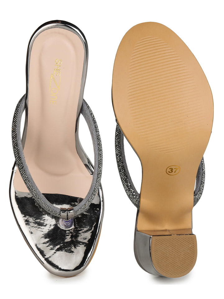 Shezone Grey Women Heels