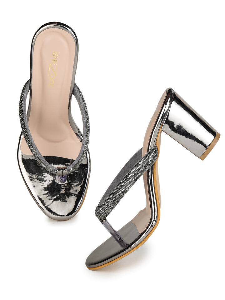 Shezone Grey Women Heels