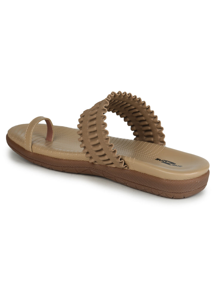 Shezone Beige Women Flats