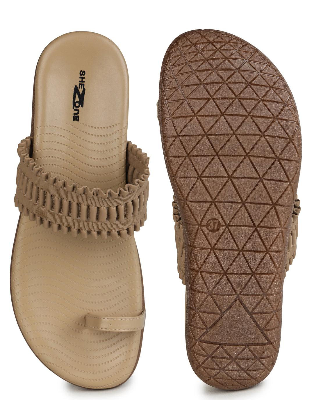 Shezone Beige Women Flats
