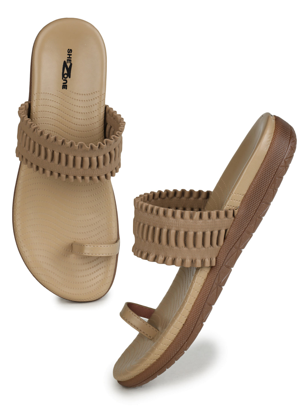 Shezone Beige Women Flats