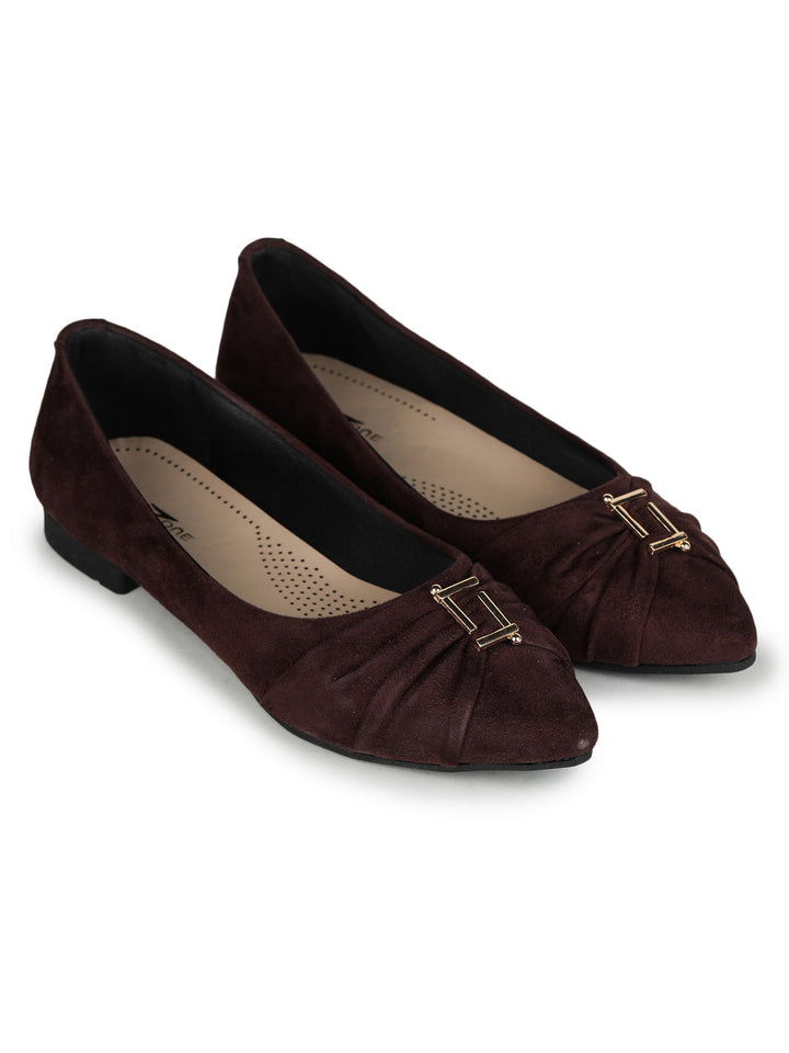 Shezone Brown Women Flats
